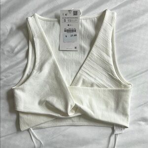 Zara Sleeveless Twist Crop Top